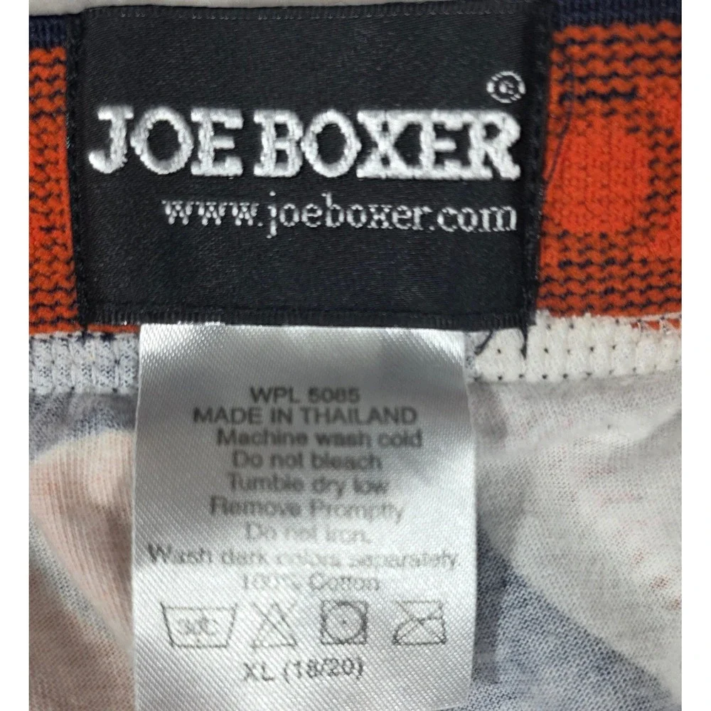Joe Boxer Briefs Boys XL 18/20‎ Navy Blue  Sports Print Cotton Trunks Underwear